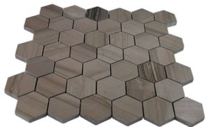 FREE SHIPPING - Athens Grey 2" Hexagon Honed Mosaic