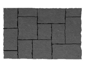 Lime Black 6x9 2" Driveway Paver Stone (SAWCUT)