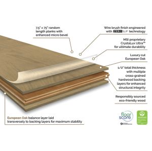 LADSON - Atwood 7.5" x 75" Engineered Hardwood Flooring (XL Size)