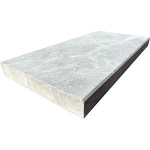FREE SHIPPING - Modern Edge - Afyon Grey 12X24 5CM (2" Thick) Textured Marble Pool Coping