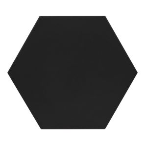 Hexley Graphite Black 10" Hexagon Porcelain Tile - Graphite