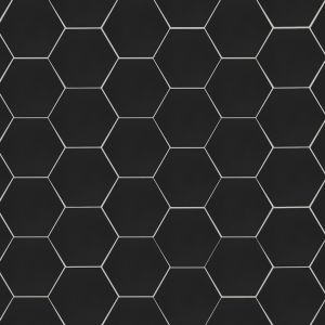 Hexley Graphite Black 10" Hexagon Porcelain Tile - Graphite