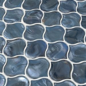 Blue Shimmer Arabesque Mosaic